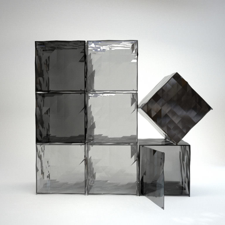 Photorealistic Product Visualization Of Square Glass Containers Lunas   Photorealistic Product Visualization Square Transparent Glass Containers 768x768 