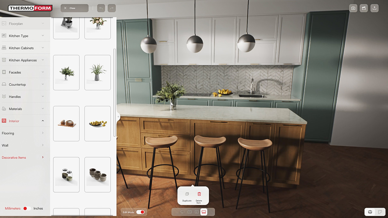 Kitchen Front Design Interactive 3D Product Configurator